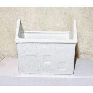 Target Ceramic House Planter Cottage White Speckle Bullseye Playground - New